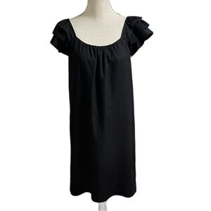 Ann Taylor LOFT Black Ruffle Cap Sleeve
Sheath Dress Size 8